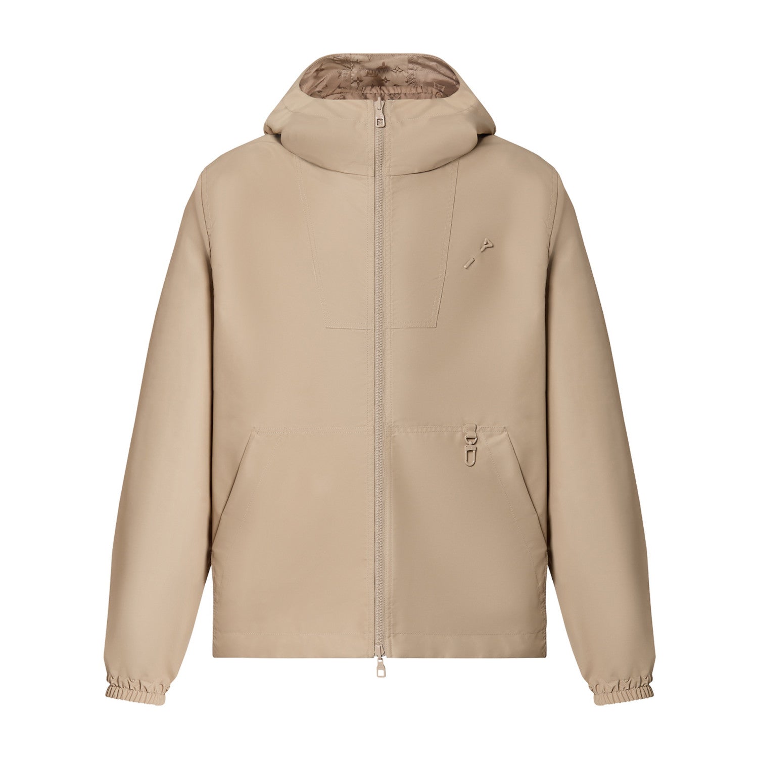 Louis Vuitton Monogram Reversible Nylon Windbreaker Men's Spring and Autumn Solid Color Logo Full Print Reversible Long Sleeve Zipper Jacket #98178