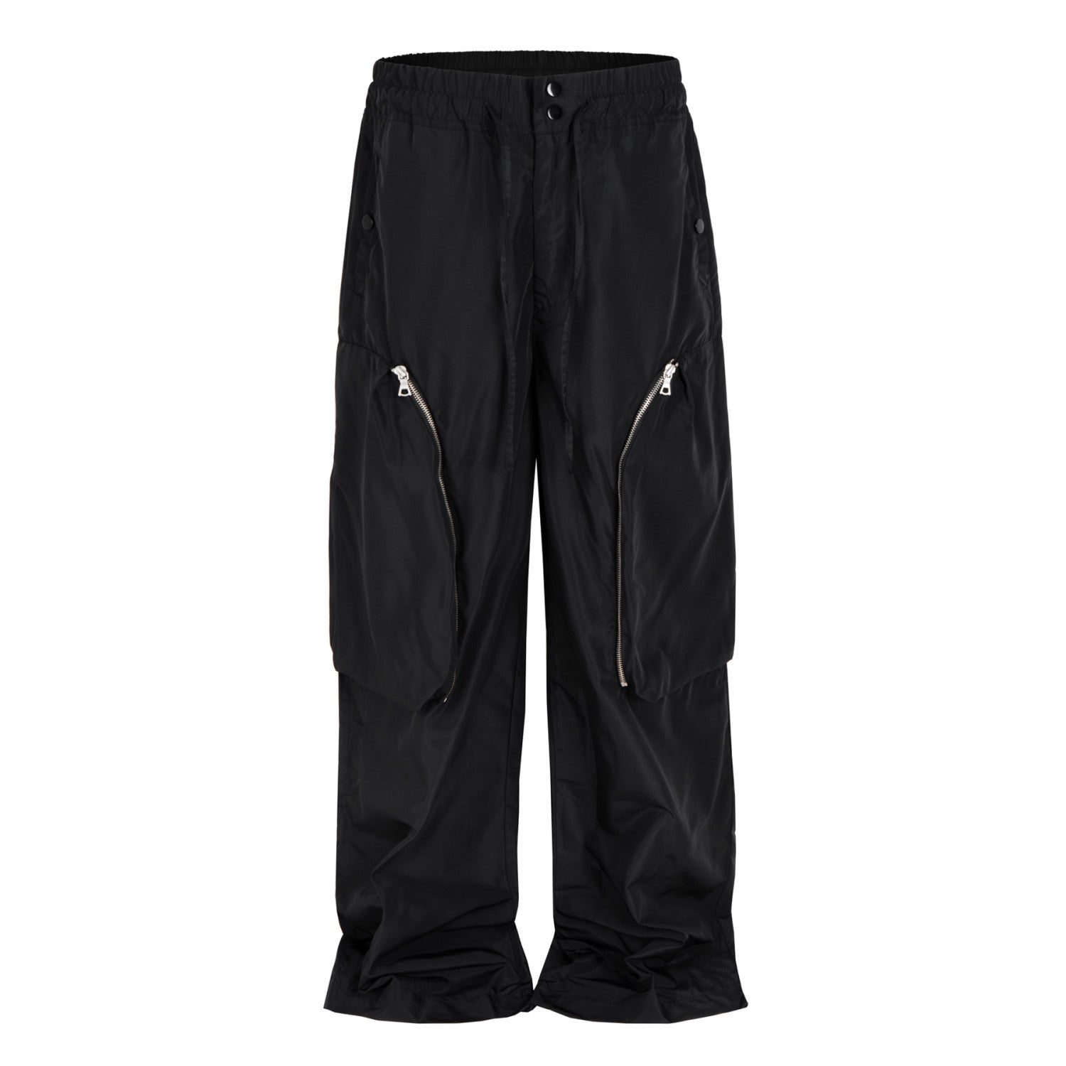 Dries Van Noten DVN Men's Spring And Summer Three-dimensional Cutting 3d Large Pockets Zipper Drawstring Nylon Work Pants Loose Straight Wide-leg Pants Casual Pants Ngvp #2469