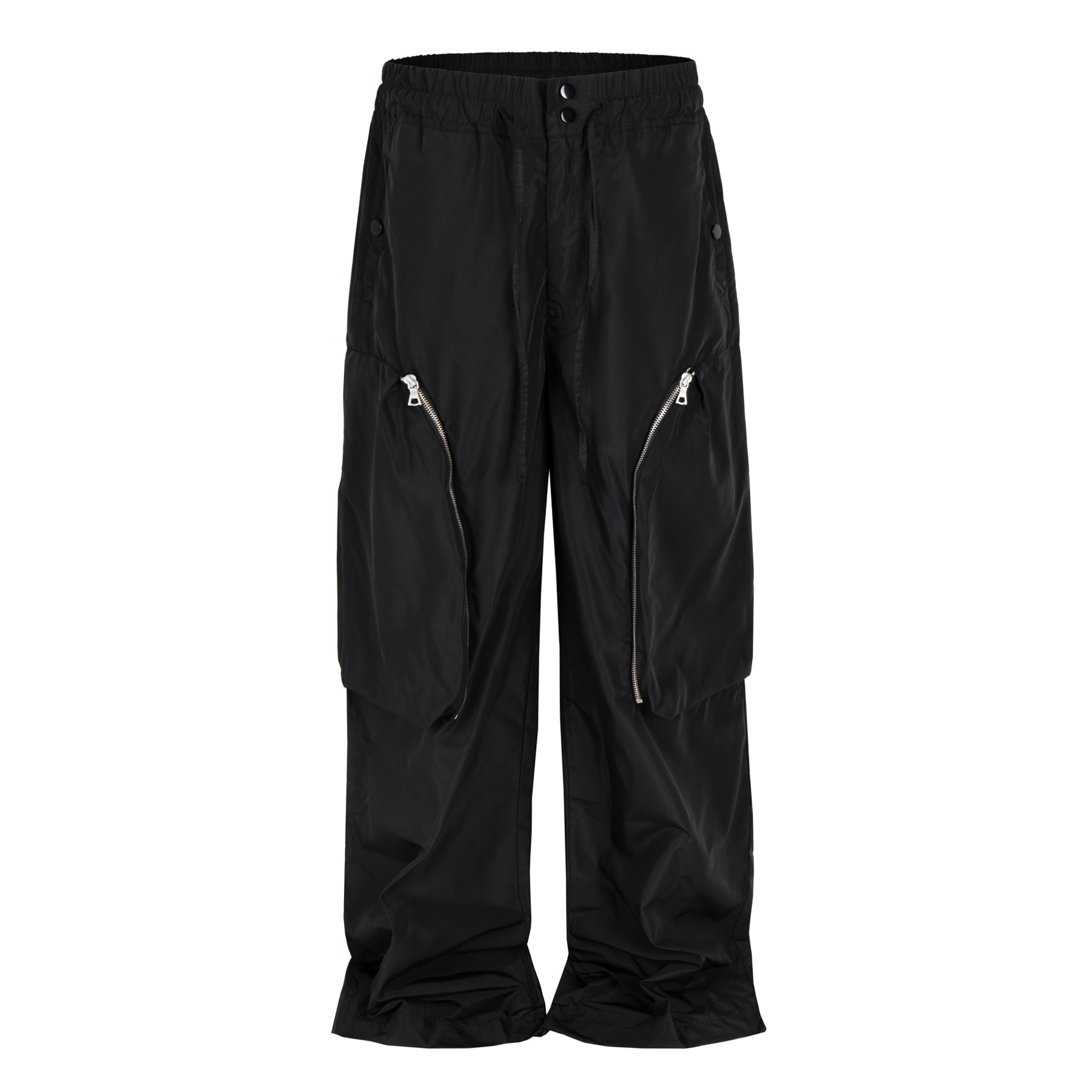 Dries Van Noten DVN Men's Spring And Summer Three-dimensional Cutting 3d Large Pockets Zipper Drawstring Nylon Work Pants Loose Straight Wide-leg Pants Casual Pants Ngvp #2469