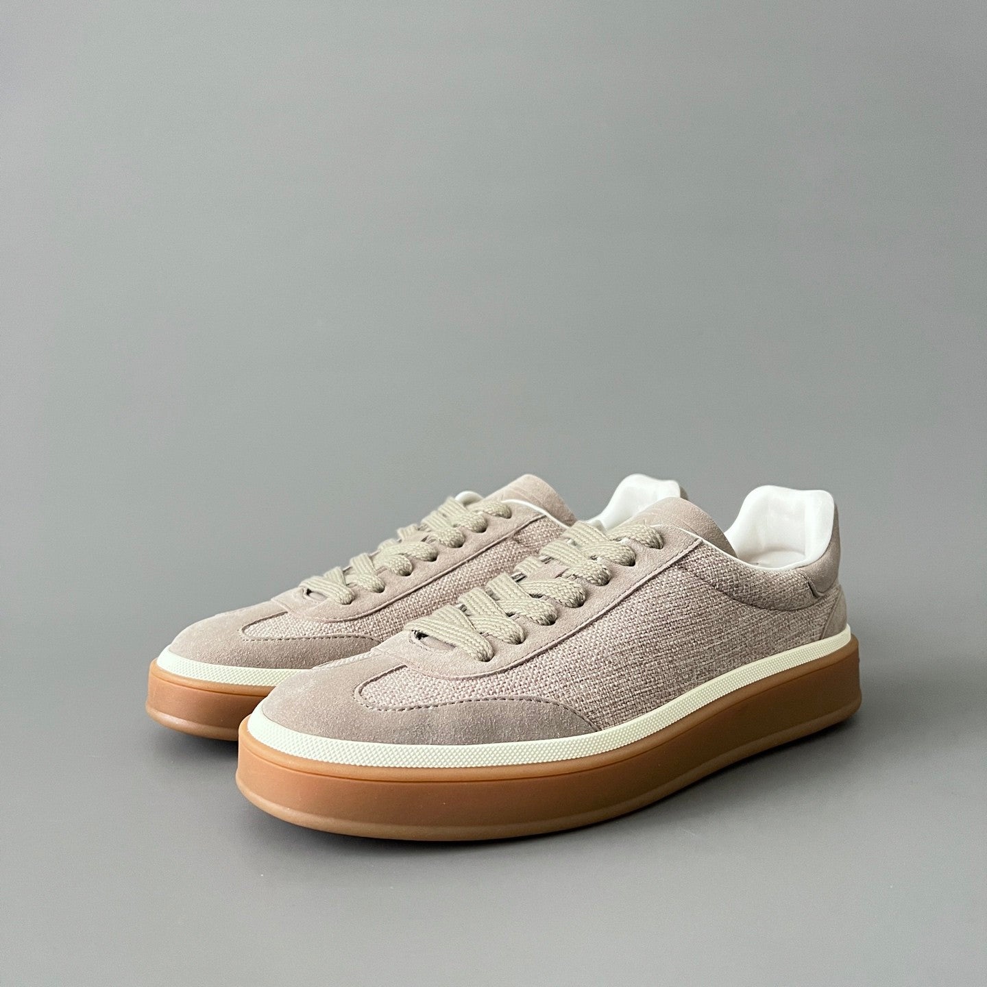 Loro Piana Men's Tennis Walk Dexun Sports Shoes Suede Round Toe Lace-Up Solid Color Four-Season Casual Shoes Low-Top Sneakers Ngvp #315199