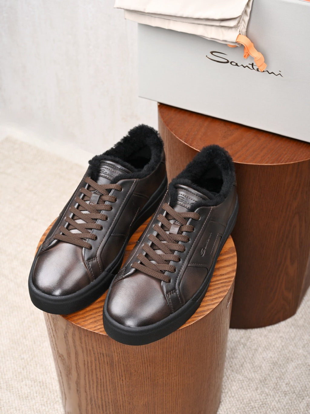 Santoin SS25 Men's Casual Sneakers Retro Velvet Moral Training Shoes #332681