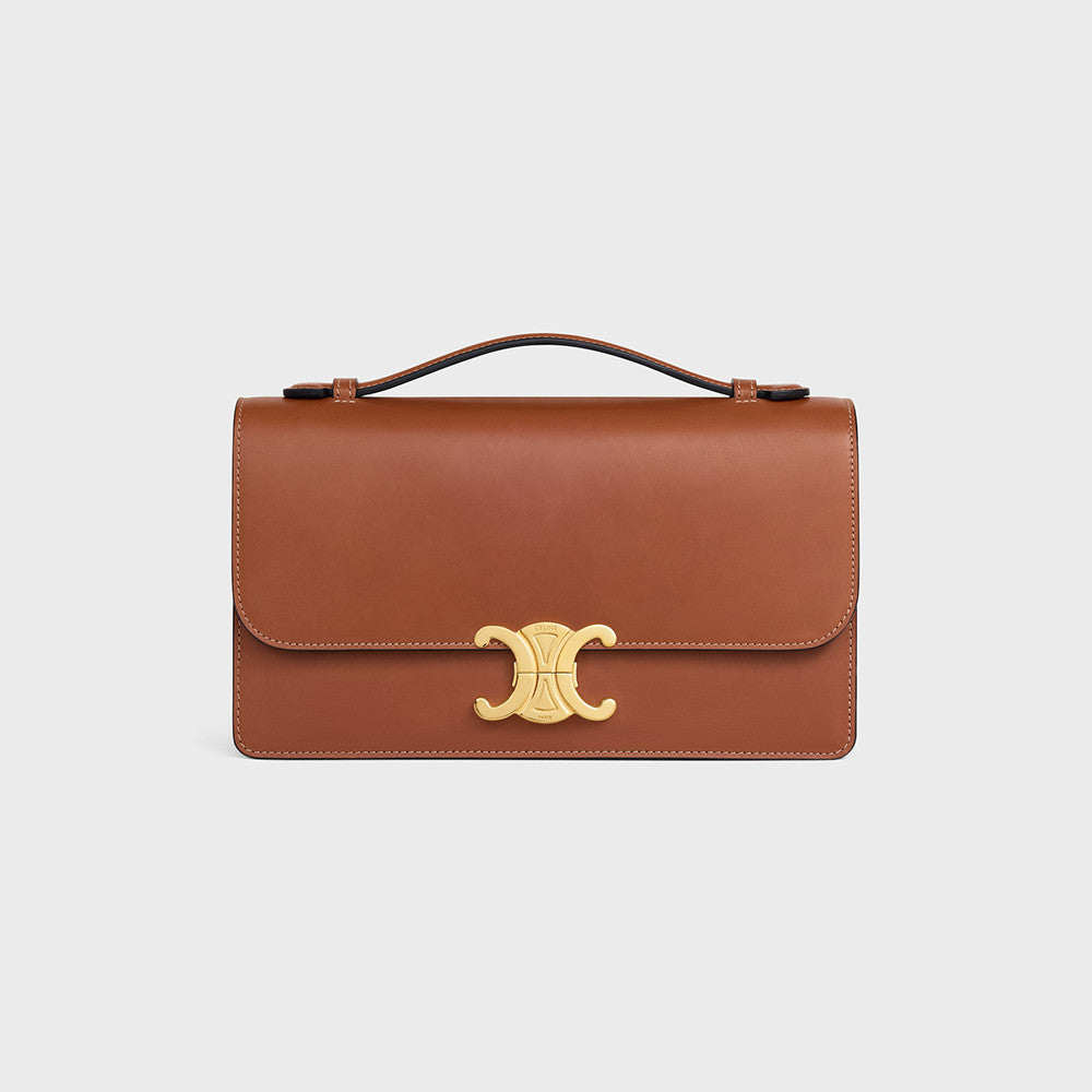 Celine Medium Triomphe Folio in Natural Calfskin #381350