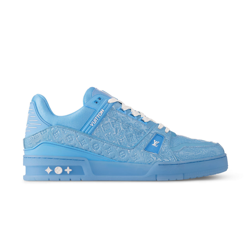 Louis Vuitton LV Trainer Men's And Women's Solid Color Lacquered Cowhide Leather Letter Print Low-top Lace-up Sneakers Shoes #77762