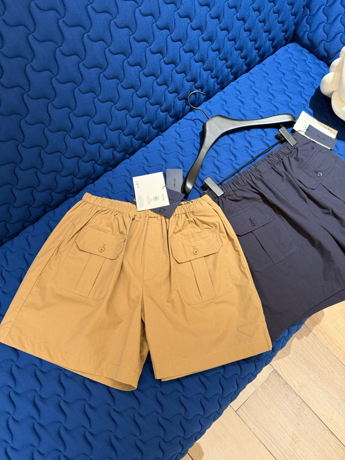PRADA Khaki Cotton Poplin Bermudas #377406