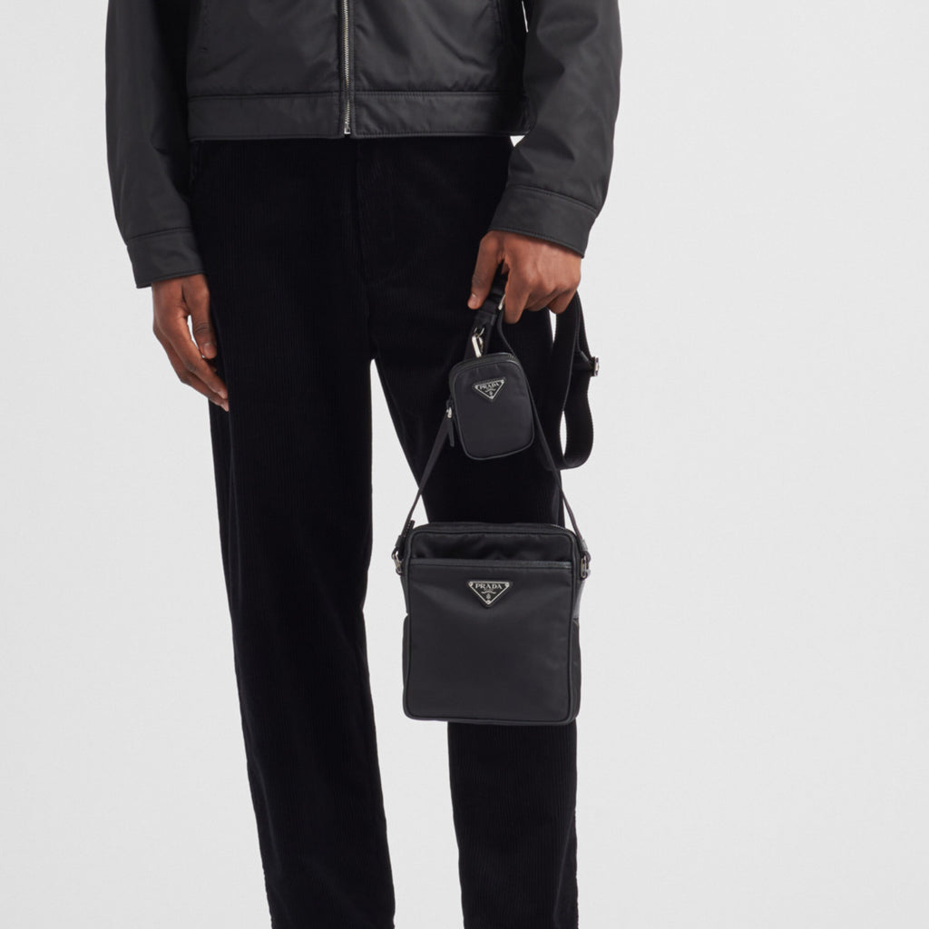 Prada Re-Nylon And Saffiano Men's And Women's Solid Color Fashion Casual Logo Triangle Emblem Minimalist Stylish Nylon Crossbody Bag Shoulder Bag Bags #79176