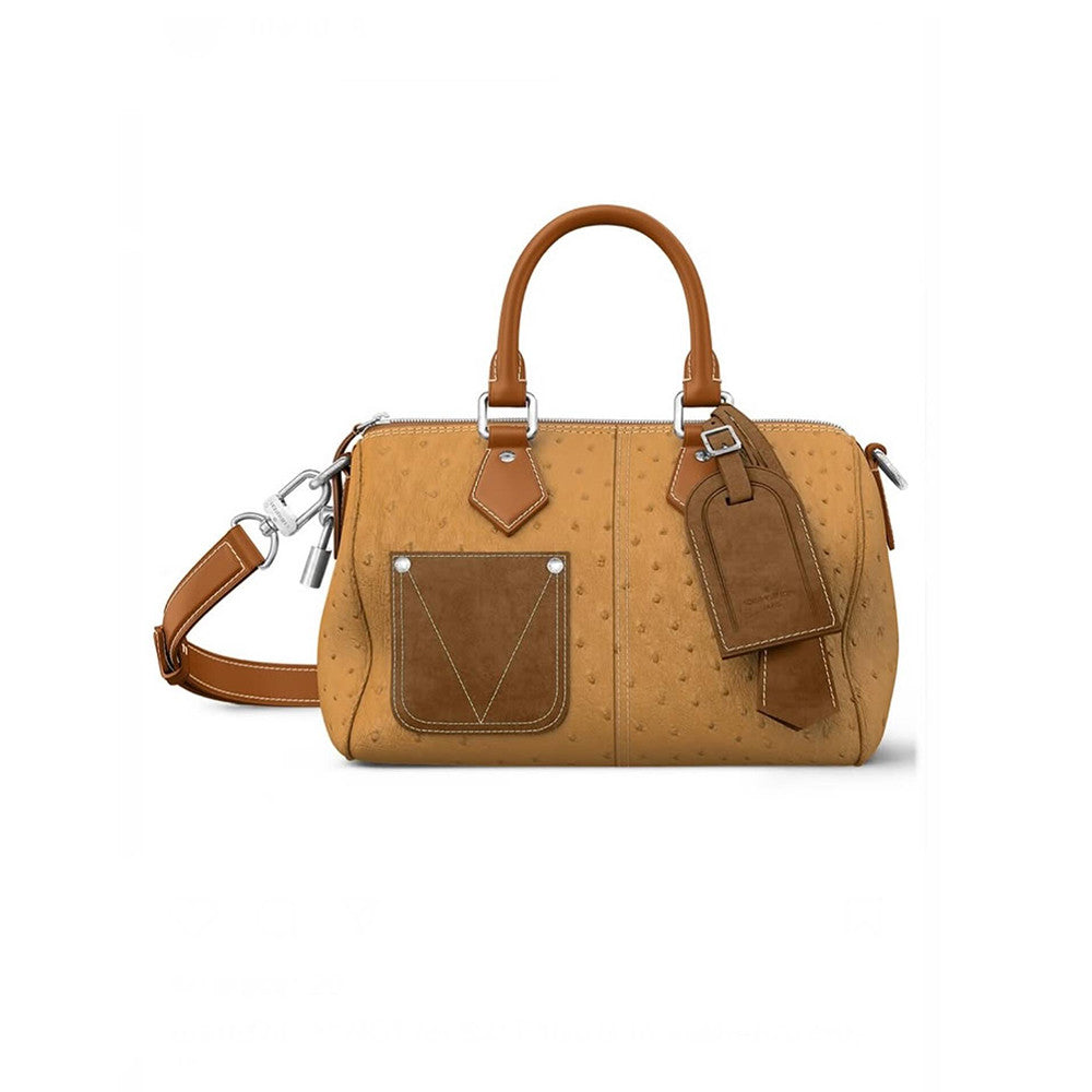 Louis Vuitton Lv Show Men's Speedy 25 Exotic Ostrich N89119 #377227