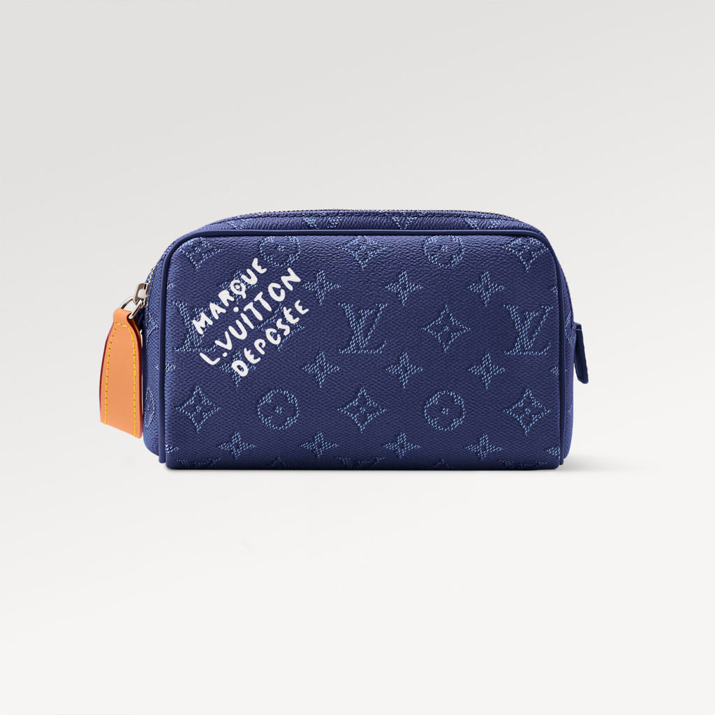 LOUIS VUITTON DOPP KIT Mini Toiletry Bag Monogram Heritage Canvas Zipper Mini Wallet Bag Bags  #82262A
