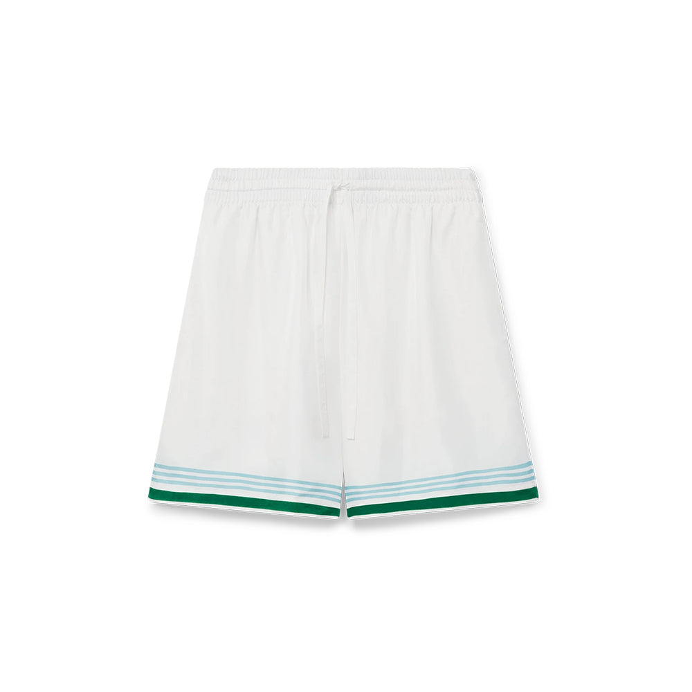 Casablanca Metaphysical Tennis Icon Short Sleeve Silk Shirt Shorts #337184