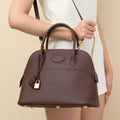 Hermes bo31 Women's Solid Color Leather Zipper Closure Shoulder Crossbody Handbag Bag Bags #75532