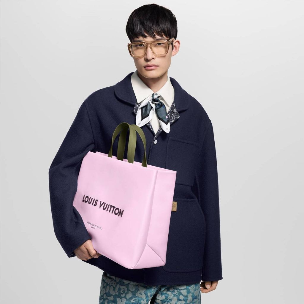Louis Vuitton Shopper Tote MM Autres Cuirs Men Bags Fashionable Two-Tone Handbag  Bag Trendy Casual Luxury Logo Print Clutch M24457 M13979 M13982 M26082 M15273 #82365A
