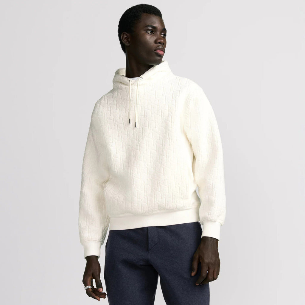 Dior Men's Spring/Autumn Solid Colour Letter Jacquard Drawstring Long Sleeve Hoodie Hooded #77724