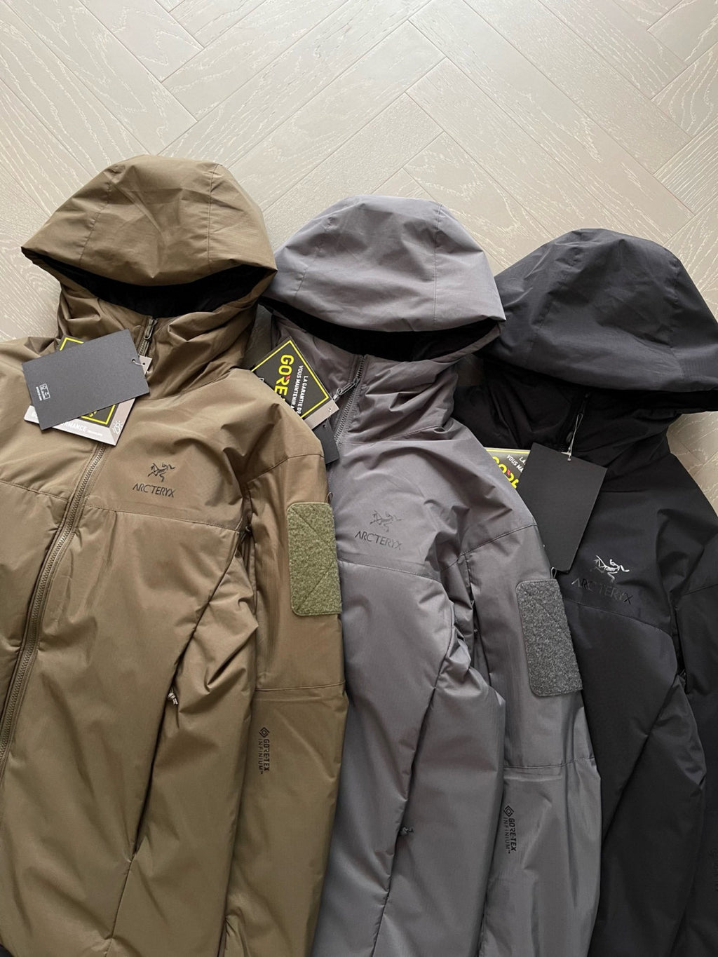 Arcteryx Men's Winter Fashion Casual Hooded Windproof Zipper Warm Thick Cotton Coat Jacket  #78897