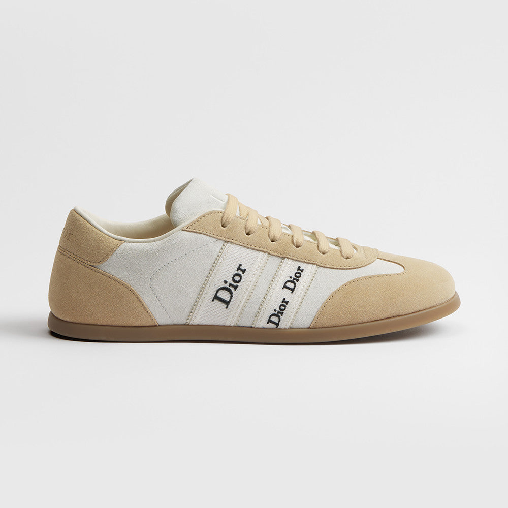DIOR Dior Ribbon Sneaker Pink and Beige Suede Calfskin #381517