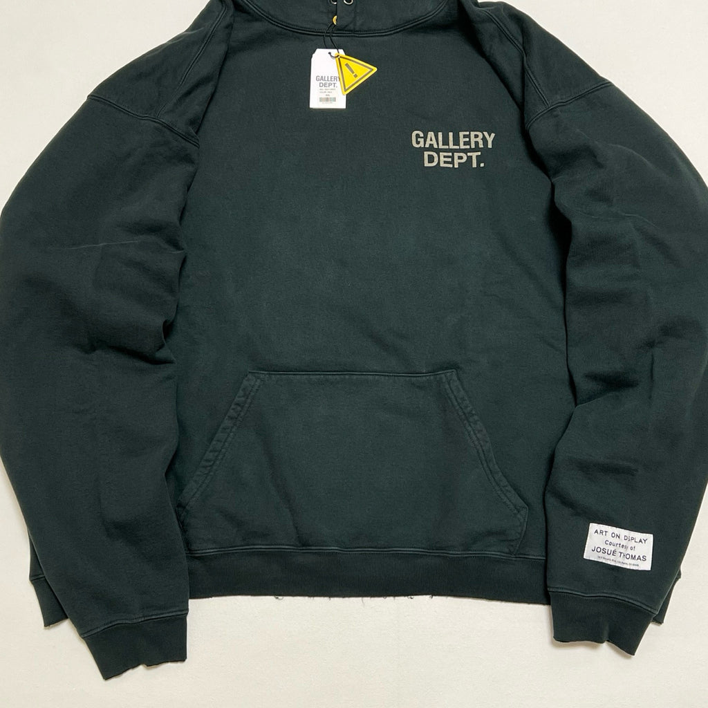 Gallery Dept. Men's And Women's  Spring/fall Fashion Casual Retro Hooded Pullover Long Sleeve Logo Sweatshirt With Letter Print Fleece Lining Sweatshirt  #79267
