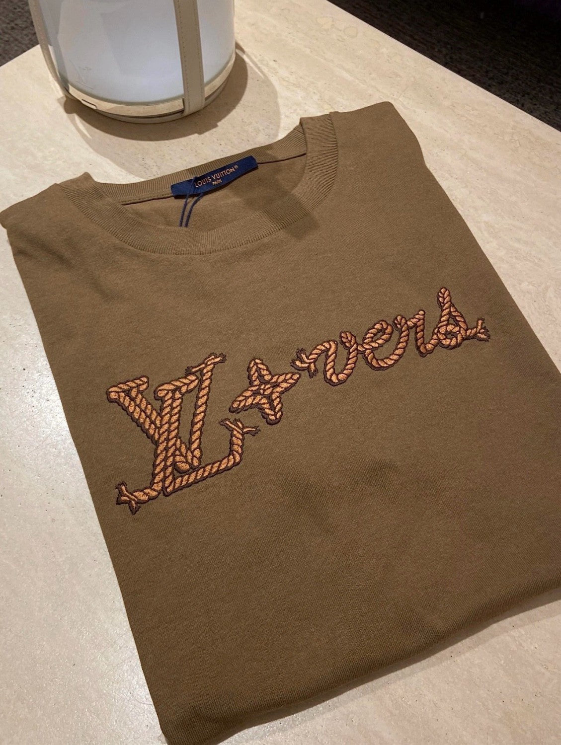 Louis Vuitton Men's Summer Solid Color Embroidered Letter Logo Round Neck Cotton Short Sleeve T-Shirt #72431