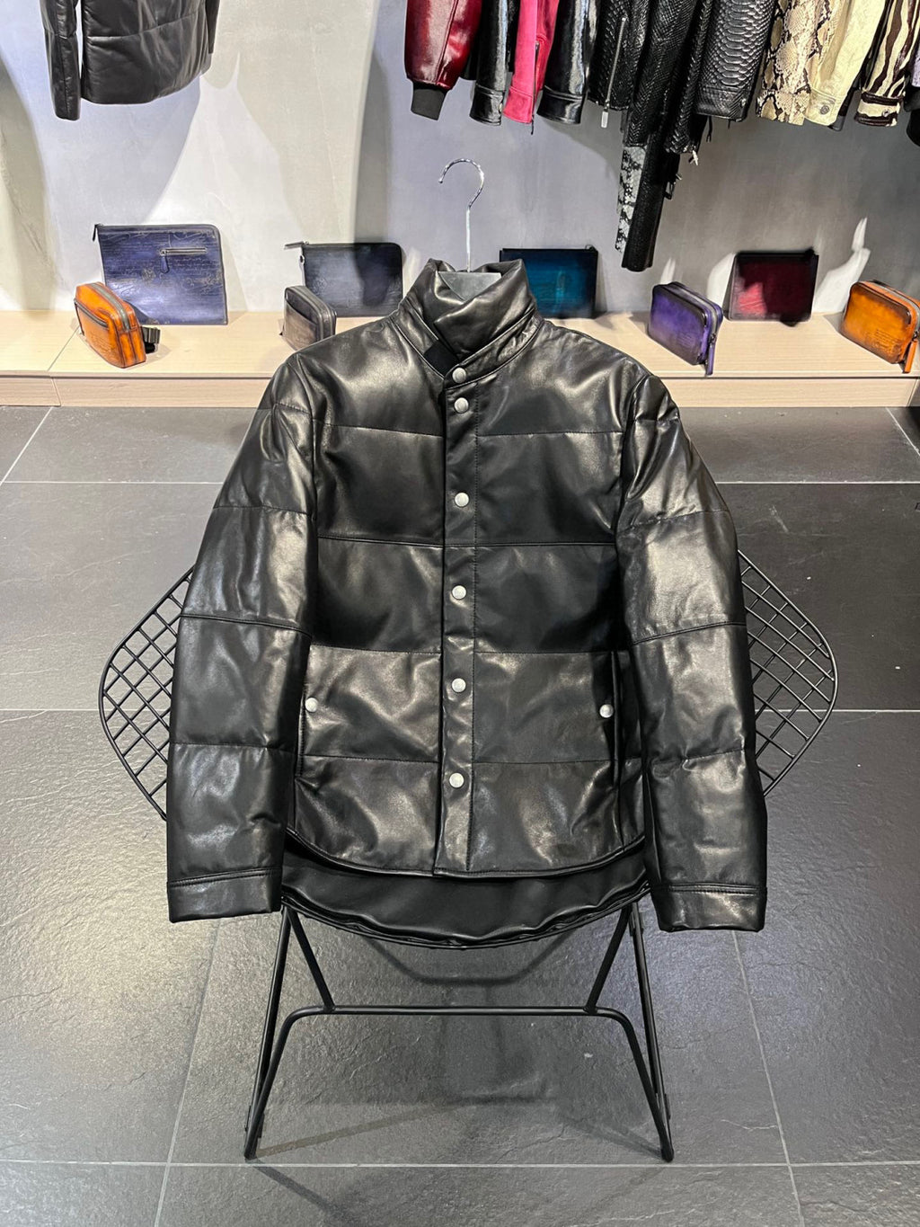 Tom Ford Leather Puffer Down Jacket Ngvp #6822