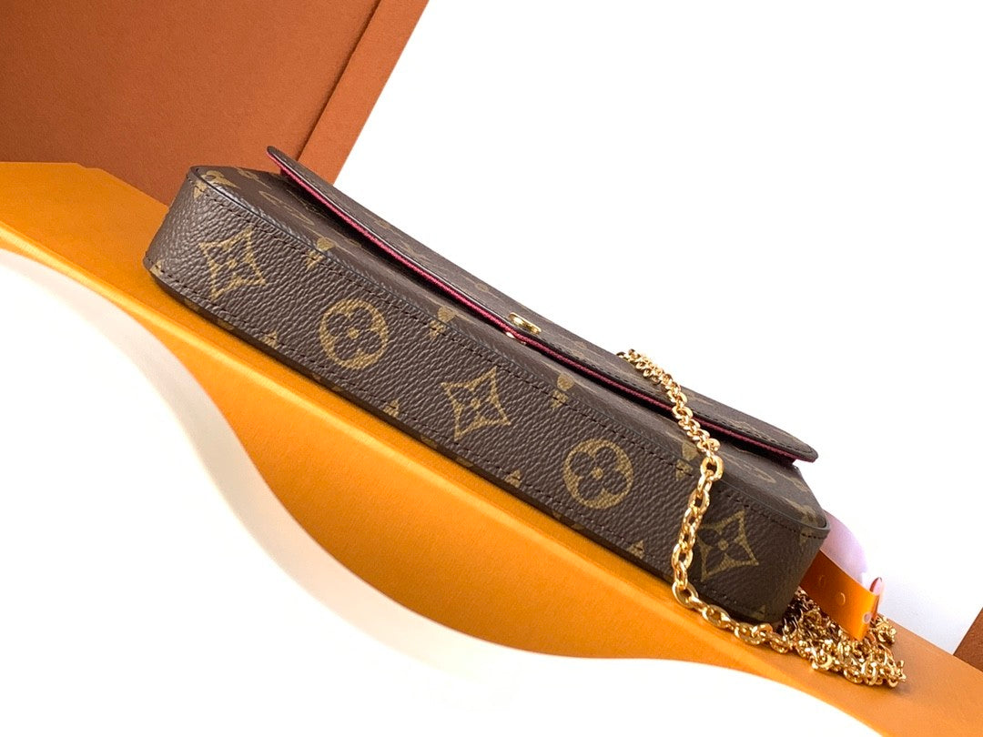 Pochette Félicie Louis Vuitton Women's Pochette Accessoires Handbag Logo Full Printed Solid Color Cowhide Casual Shoulder Bag Bags #75759