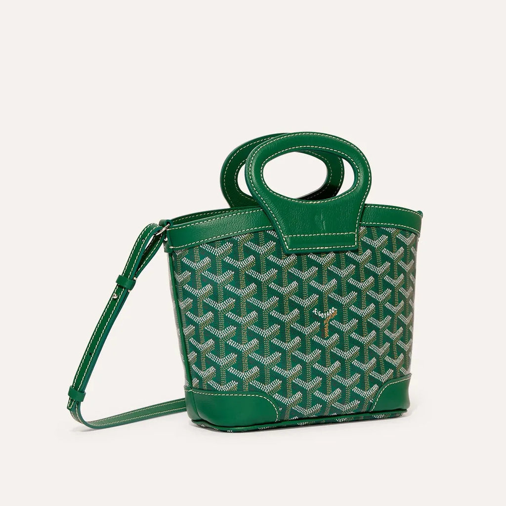 GOYARD Beluga Women's Y-shaped Floral Print Adjustable Detachable Shoulder Strap Canvas And Calfskin Shoulder Mini Bag Crossbody Handbag Bags #77441