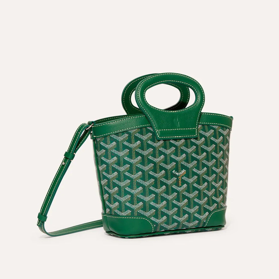 GOYARD Beluga Women's Y-shaped Floral Print Adjustable Detachable Shoulder Strap Canvas And Calfskin Shoulder Mini Bag Crossbody Handbag Bags #77441