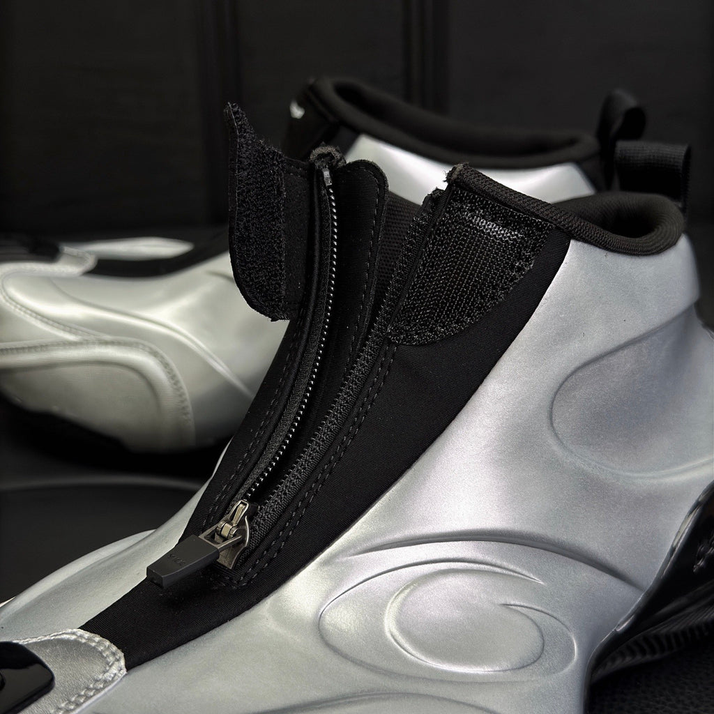 Balenciaga Basketball White Distressed Round Toe Zipper Basketball Shoes #332802
