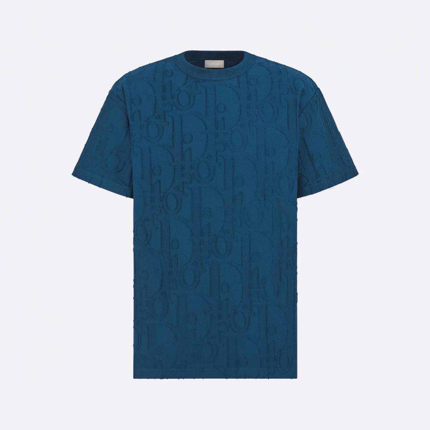 Dior Men's Summer Solid Colour Cotton Loose Plain Knit Printed Short Sleeve T-Shirt #76976