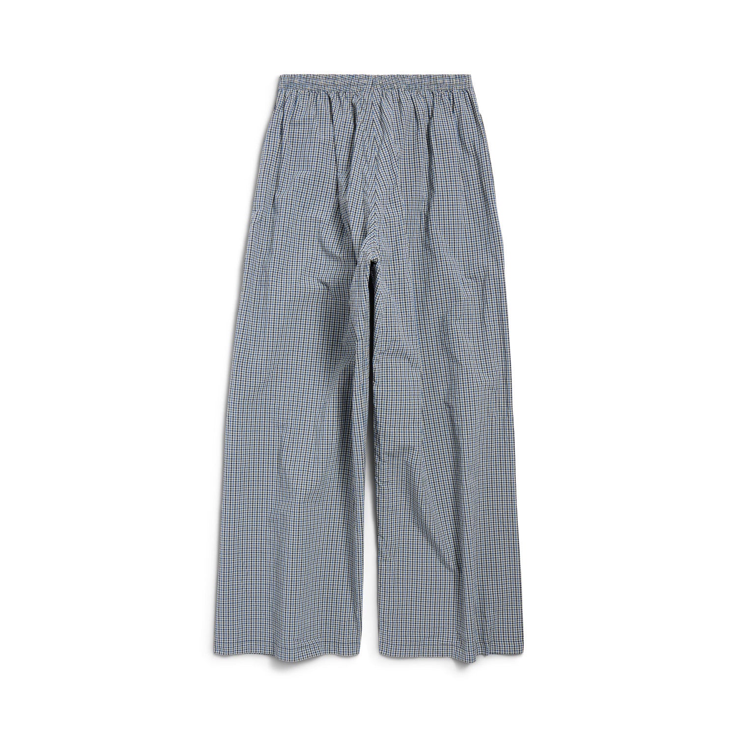 Balenciaga Men's Four Seasons Checked Cotton And Linen Blend Tracksuit Pants Elastic Waist Drawstring Solid Color Loose Casual Wide Leg Pants Ngvp #1947