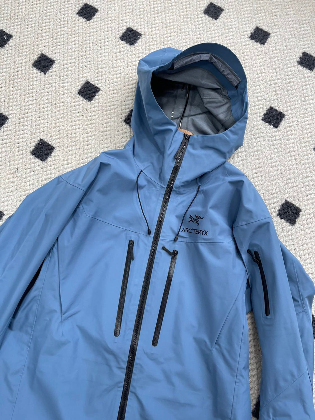Arcteryx Autumn And Winter Solid Color Zipper Waterproof Windproof Long-Sleeved Hooded Jacket #73669