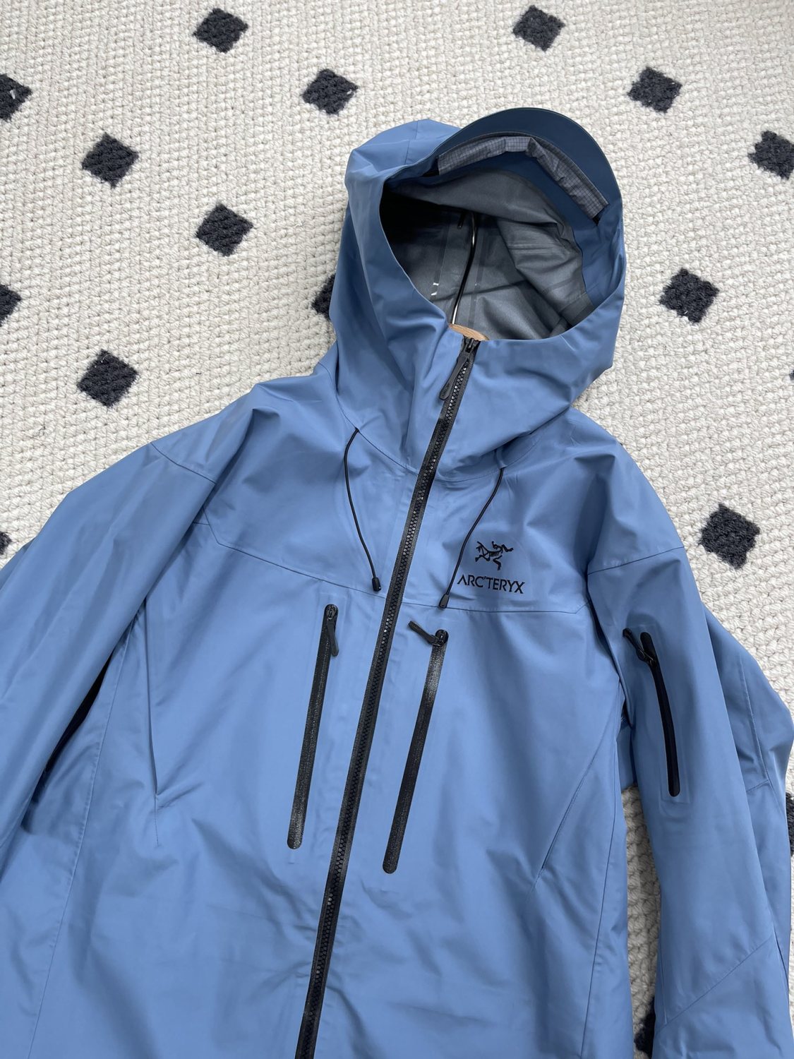 Arcteryx Autumn And Winter Solid Color Zipper Waterproof Windproof Long-Sleeved Hooded Jacket #73669