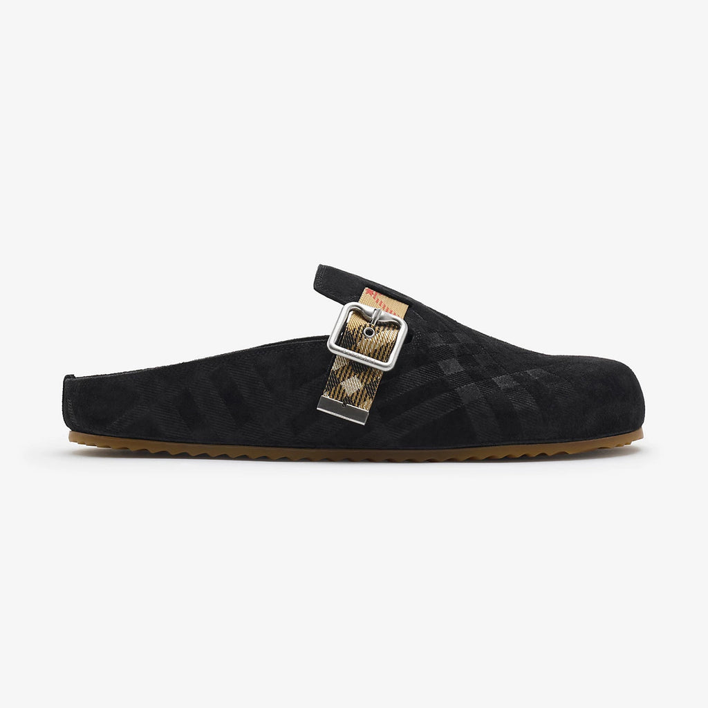 Burberry Urchin Men's And Women's Spring And Summer Solid Color Cowhide Leather Round Toe Slip-on Casual Slippers Sandals Shoes #77913