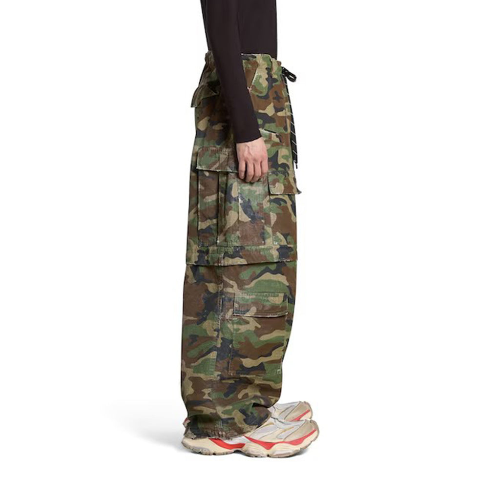 Balenciaga Men's Spring And Autumn Retro Old Camouflage Work Pants Detachable Baggy Jeans High Street Fashion Straight Casual Pants Ngvp #1183