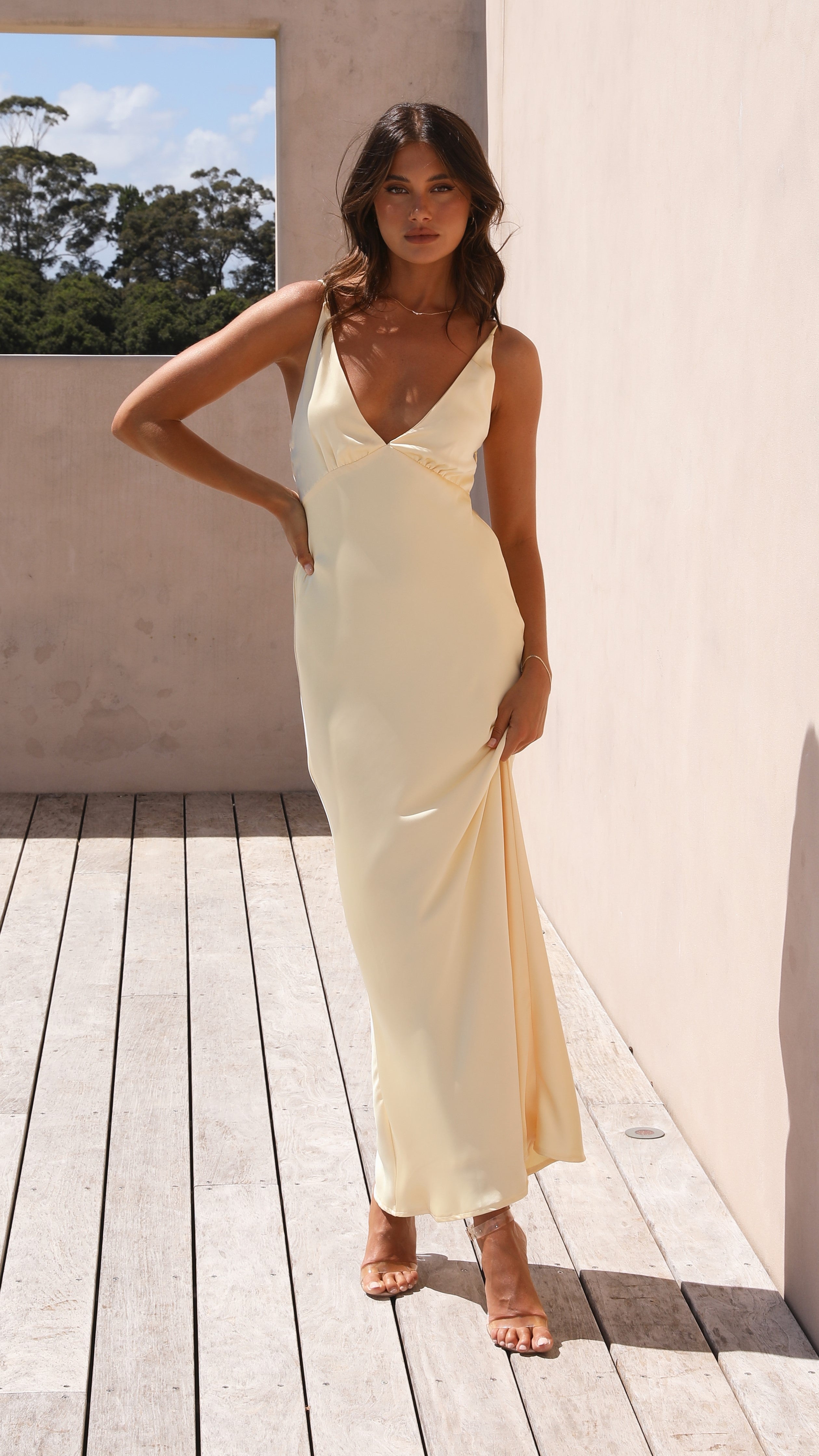 Ziah Maxi Dress - Lemon