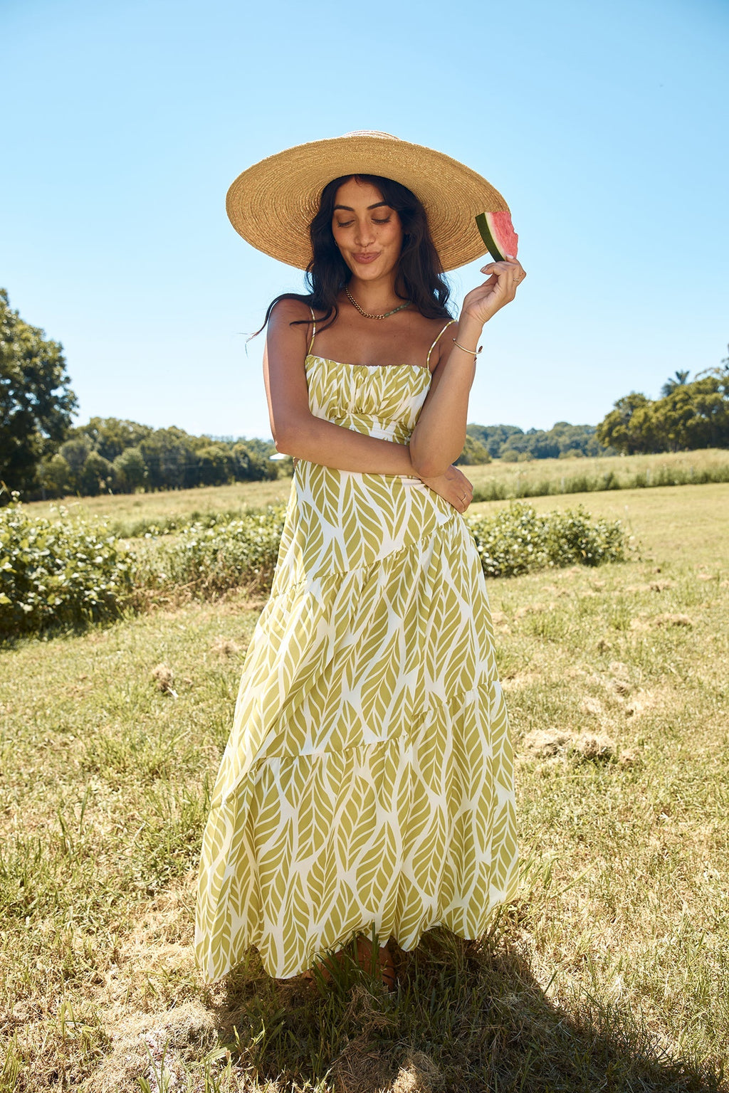Tropic Trails Maxi Dress Green