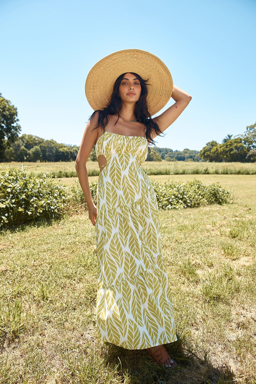 Tropic Trails Maxi Dress Green