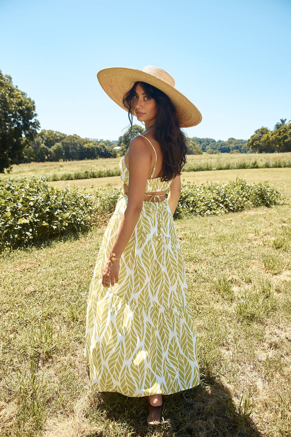 Tropic Trails Maxi Dress Green
