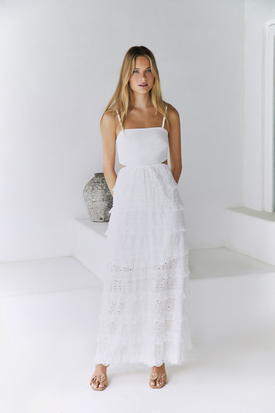 Spirit Flourish Maxi Dress White