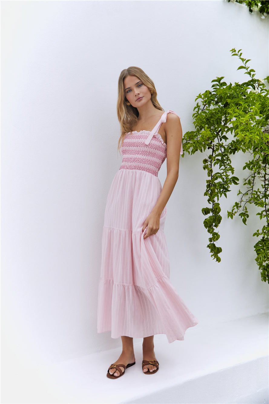 Sweet Whispers Maxi Dress Pink