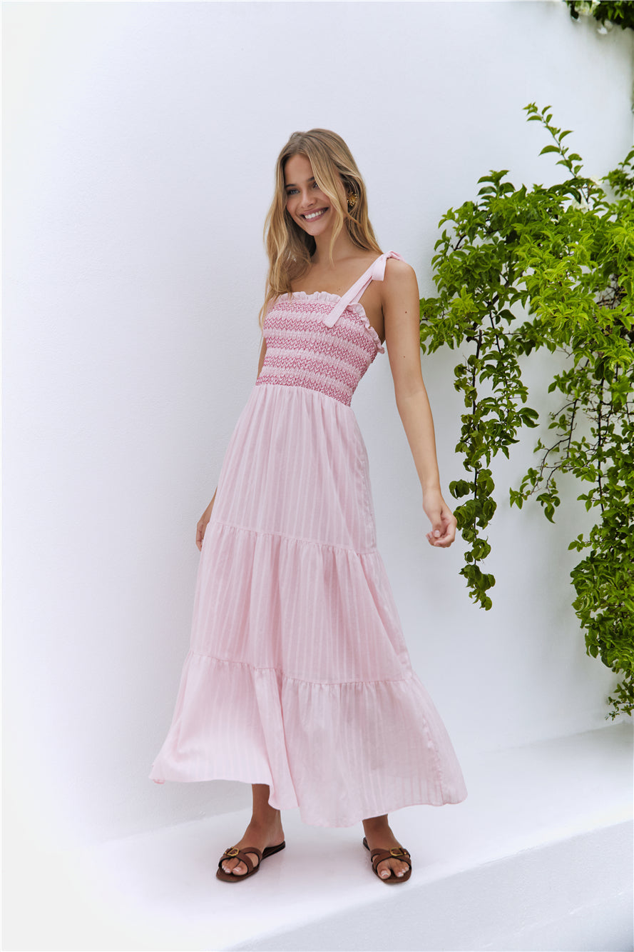 Sweet Whispers Maxi Dress Pink