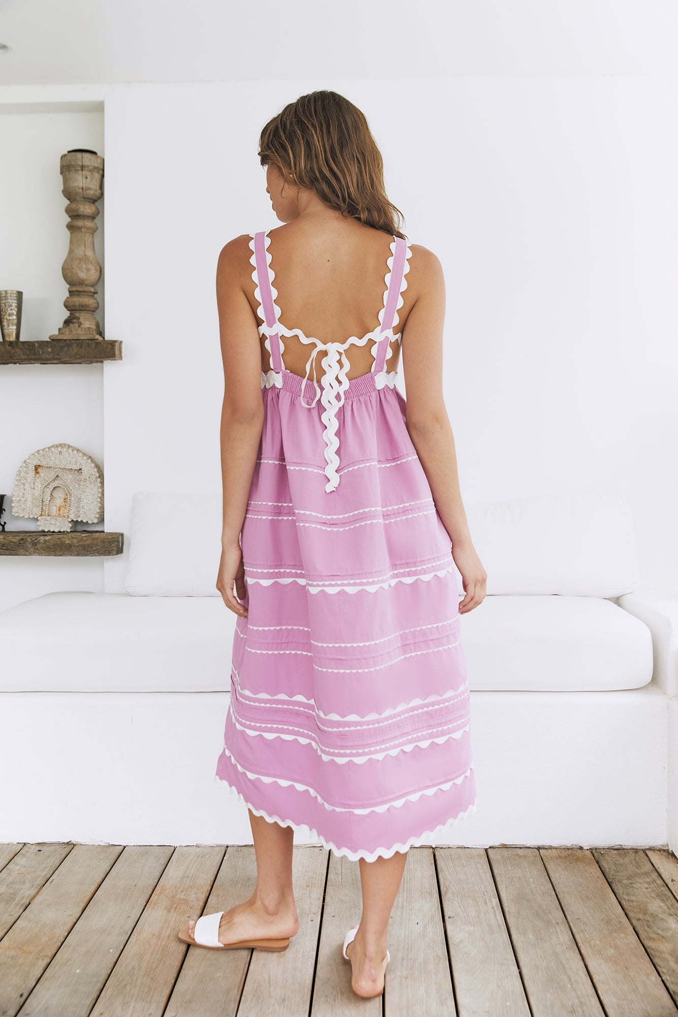 Summer Soirée Midi Dress Pink
