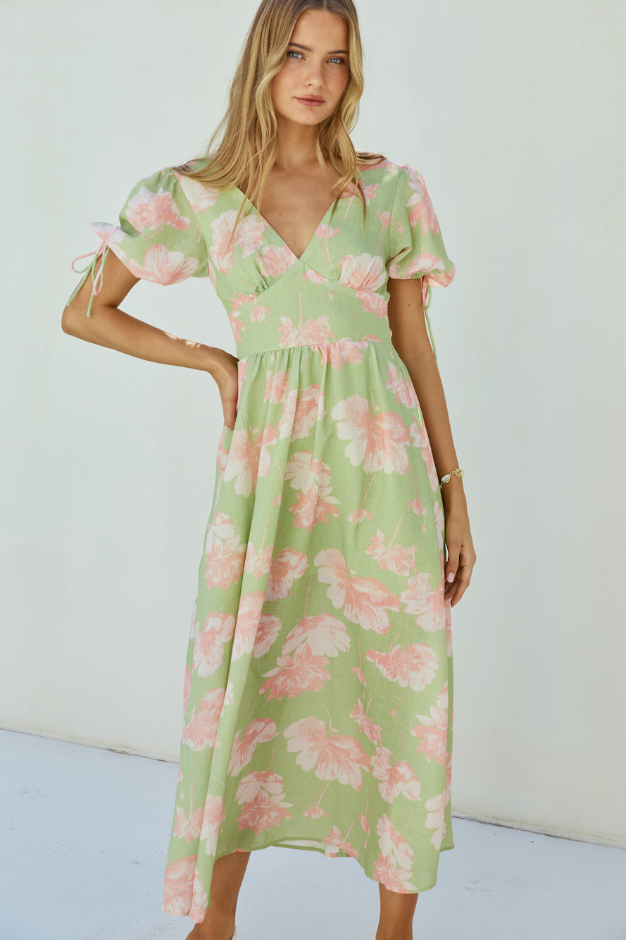 Blossom Season Maxi Dress Green