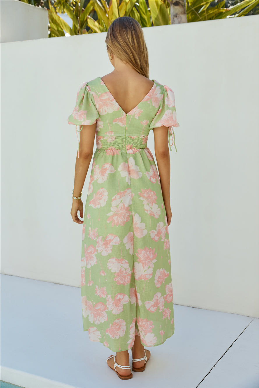 Blossom Season Maxi Dress Green