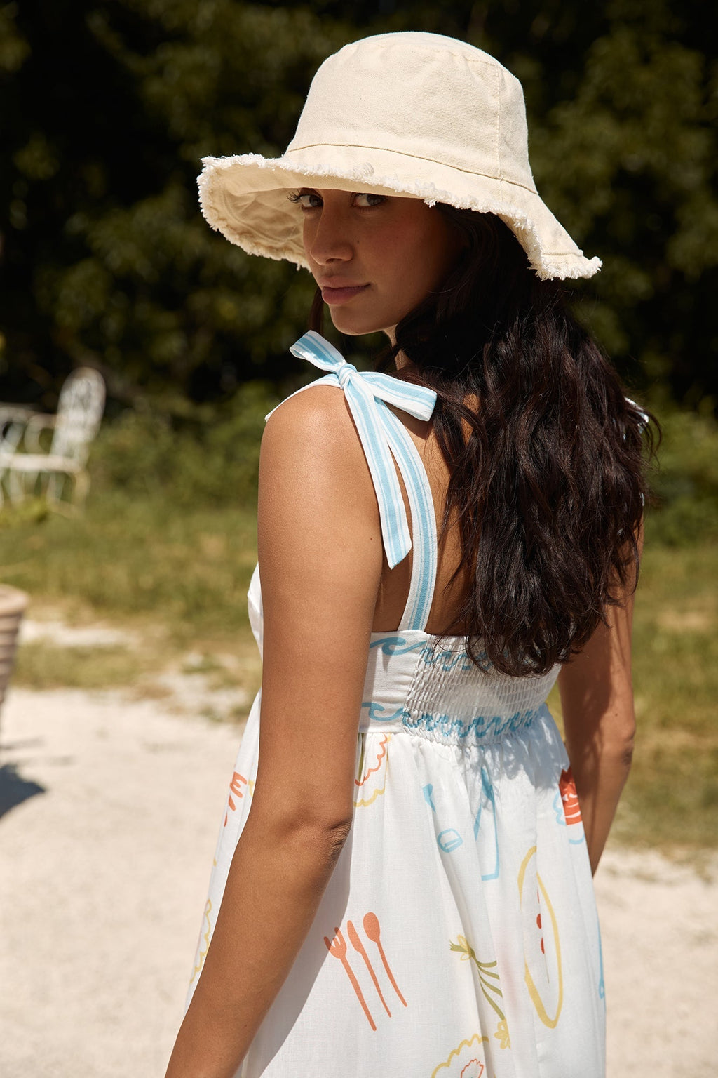 Provence Escape Linen Maxi Dress Multi