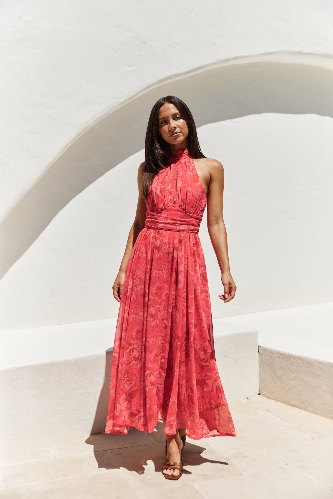Elysian Sunset Maxi Dress Pink