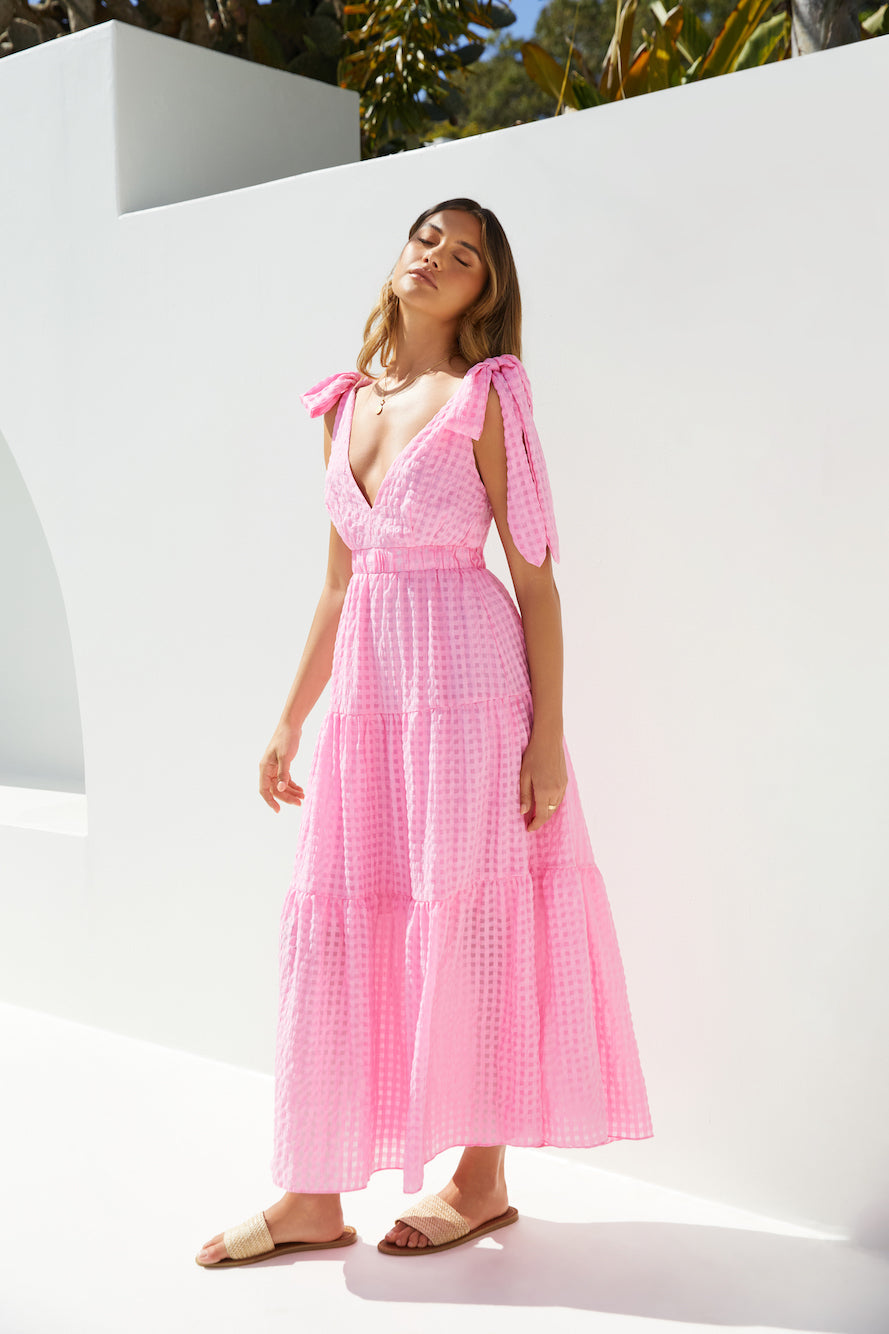 Aurora Glow Pink Maxi Dress