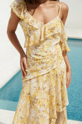 Summer Blossoms Maxi Dress Yellow