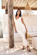 Beach Walk Knit Maxi Dress White