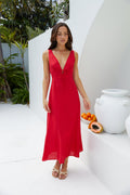 Bonnie Rose Midi Dress Red