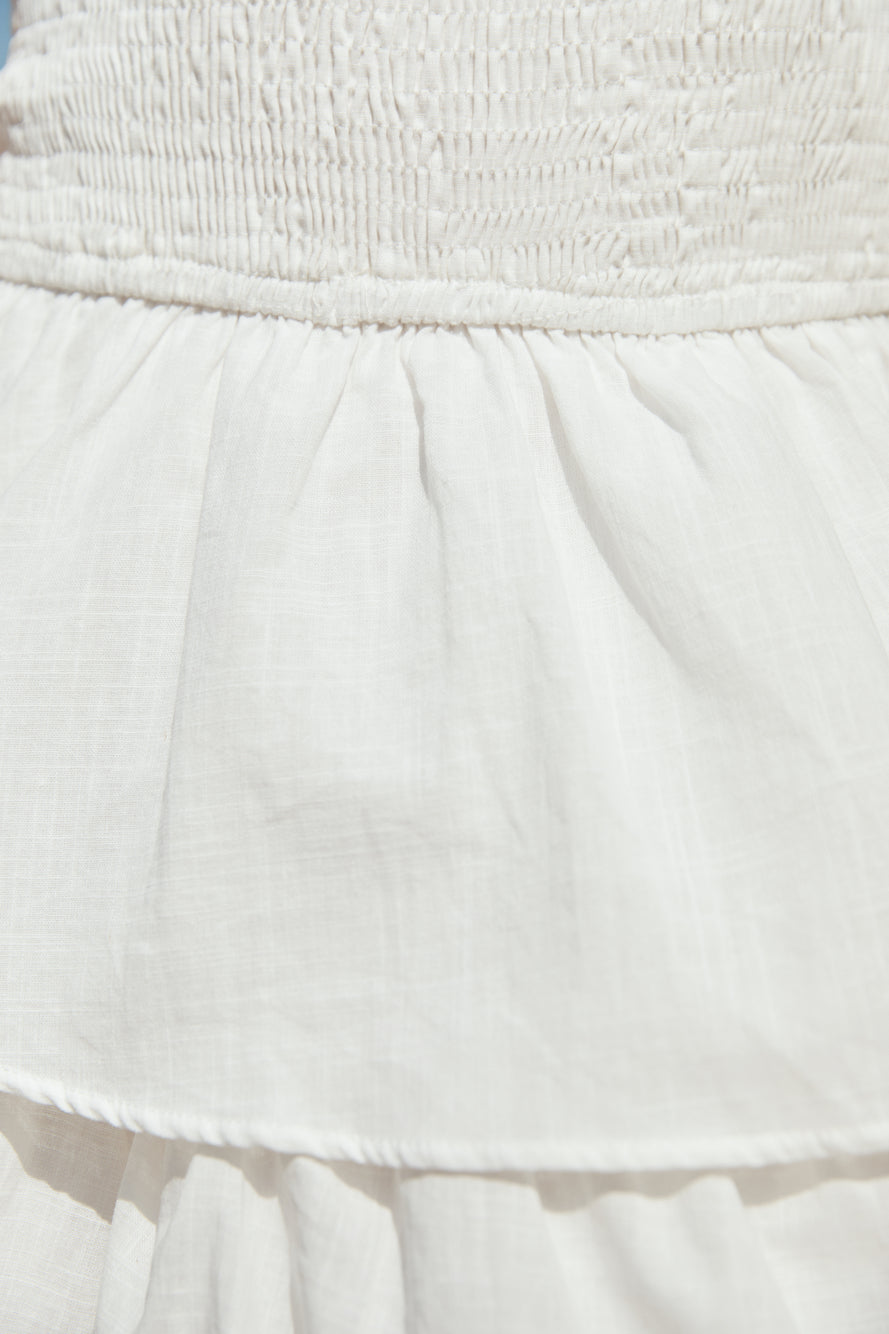Glass Slipper Strapless Maxi Dress White