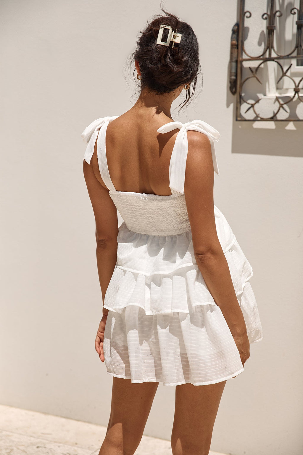Springtime Happiness Mini Dress White