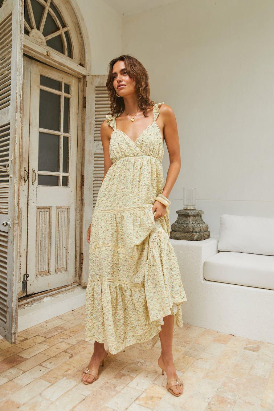 Willow Bloom Maxi Dress Yellow