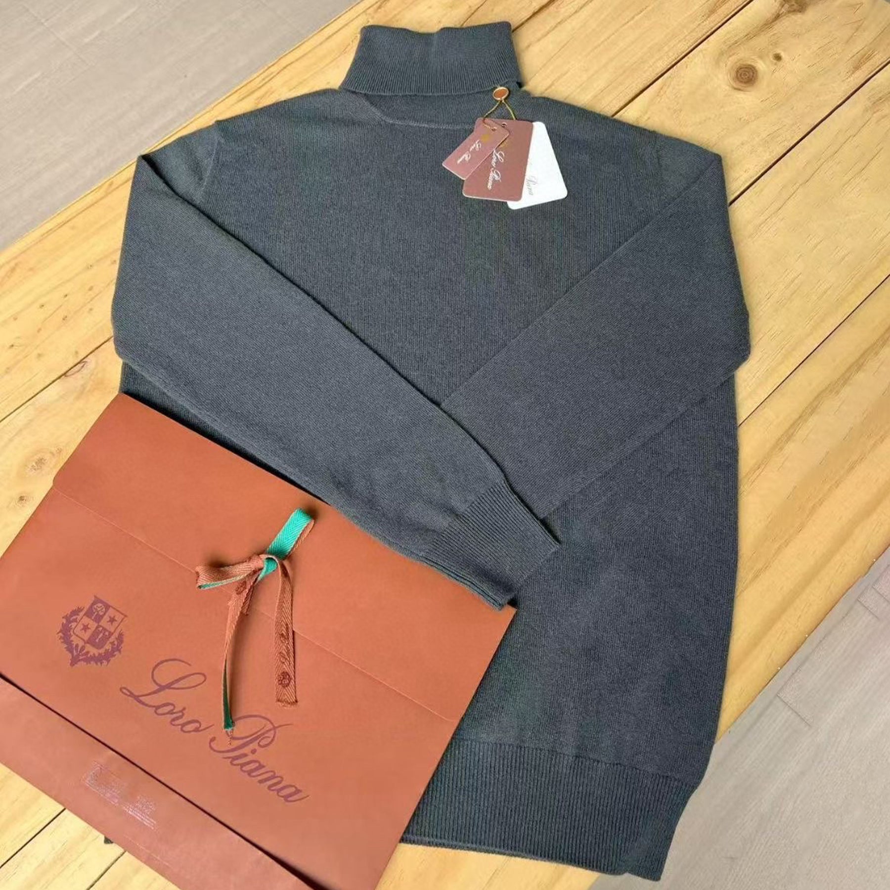 Loro Piana Dolcevita Men's High Neck Sweater Fall And Winter Knitted Fashion Trend Of Comfortable Long-sleeved Casual Knit Pullover Sweater Ngvp #2225